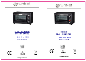 Manual de uso Grunkel HR-28N RM Horno