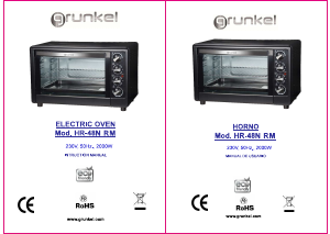 Manual de uso Grunkel HR-48N RM Horno