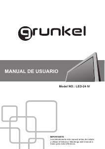 Manual de uso Grunkel LED-24 IV Televisor de LED