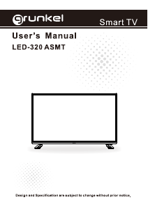 Manual Grunkel LED-320 ASMT LED Television