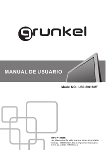 Manual de uso Grunkel LED-500 SMT Televisor de LED