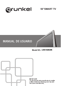 Manual de uso Grunkel LED-516G4K Televisor de LED