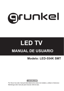 Manual de uso Grunkel LED-554K SMT Televisor de LED