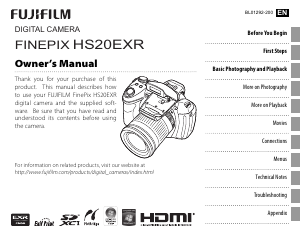 Manual Fujifilm FinePix HS20EXR Digital Camera