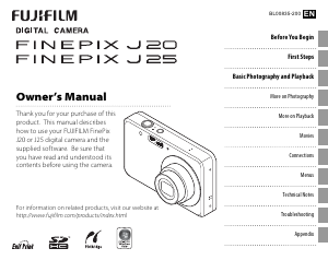 Handleiding Fujifilm FinePix J20 Digitale camera