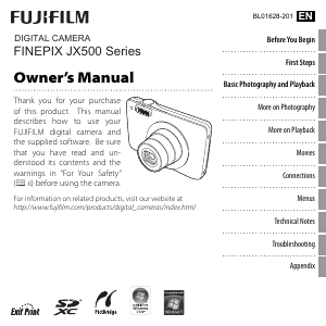 Handleiding Fujifilm FinePix JX520 Digitale camera