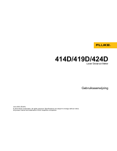 Handleiding Fluke 424D Afstandsmeter