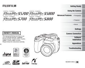 Handleiding Fujifilm FinePix S800 Digitale camera