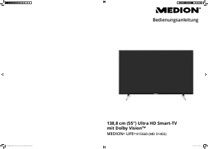 Bedienungsanleitung Medion LIFE X15560 (MD 31402) LED fernseher