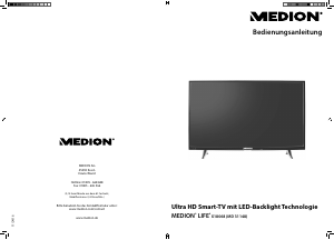 Bedienungsanleitung Medion LIFE X18068 (MD 31148) LED fernseher