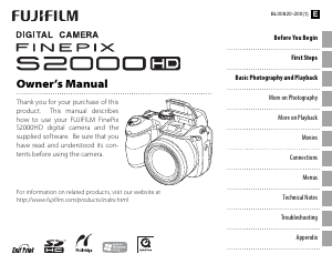 Manual Fujifilm FinePix S2000HD Digital Camera