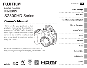 Manual Fujifilm FinePix S2800HD Digital Camera