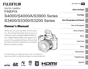 Manual Fujifilm FinePix S3300 Digital Camera