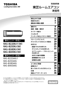 説明書 東芝 RAS-B225RJ1 エアコン