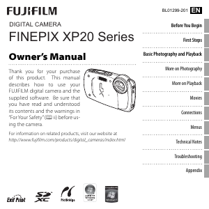 Handleiding Fujifilm FinePix XP20 Digitale camera