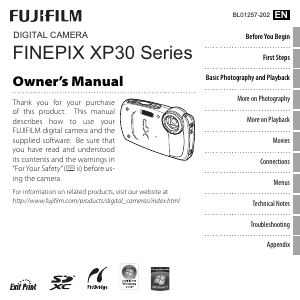 Manual Fujifilm FinePix XP30 Digital Camera