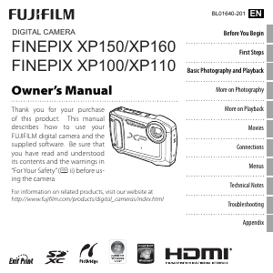 Manual Fujifilm FinePix XP150 Digital Camera