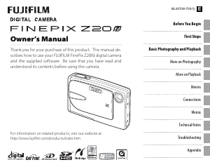 Manual Fujifilm FinePix Z20fd Digital Camera