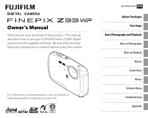 Manual Fujifilm FinePix Z33WP Digital Camera