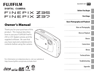 Manual Fujifilm FinePix Z37 Digital Camera