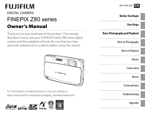 Manual Fujifilm FinePix Z80 Digital Camera