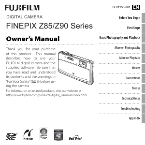 Handleiding Fujifilm FinePix Z90 Digitale camera