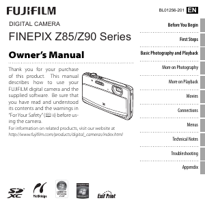 Manual Fujifilm FinePix Z91 Digital Camera