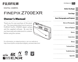 Manual Fujifilm FinePix Z707EXR Digital Camera