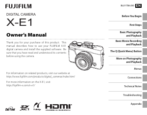 Manual Fujifilm X-E1 Digital Camera