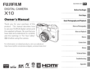 Handleiding Fujifilm X10 Digitale camera