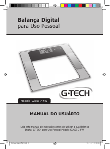 Manual G-Tech 7 FW Balança