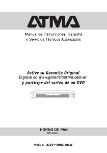 Manual de uso Atma HP 4040 Máquina de hacer pan