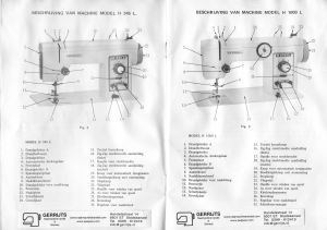 Handleiding Vendomatic H 1000 L Naaimachine