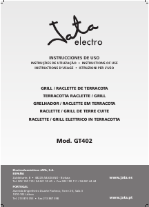 Manual Jata GT402 Grelhador raclette
