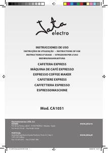 Manuale Jata CA1051 Macchina per espresso