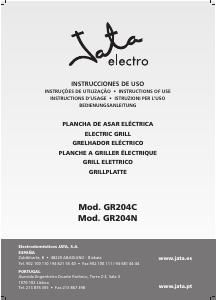 Manual Jata GR204N Grelhador de mesa