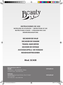 Manual de uso Jata SC45B Secador de pelo