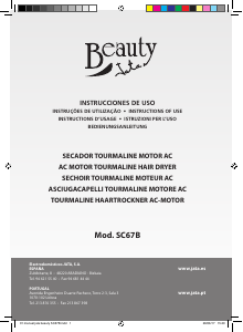 Manual de uso Jata SC67B Secador de pelo