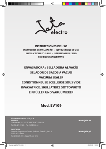 Manual de uso Jata EV109 Sellador de vacío