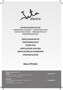Manual de uso Jata VP3045 Ventilador