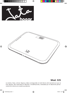 Manual de uso Jata 535 Báscula