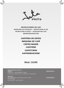 Manual de uso Jata CA290 Máquina de café