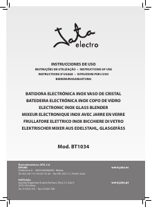 Manual de uso Jata BT1034 Batidora