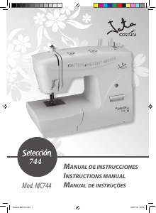Manual de uso Jata MC744 Seleccion Máquina de coser