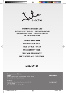 Manual de uso Jata EX421 Exprimidor de cítricos