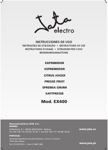 Manual de uso Jata EX400 Exprimidor de cítricos