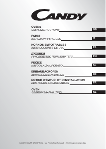 Manual Candy FXE6950X Oven