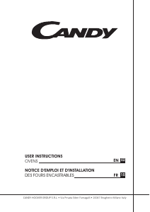 Mode d’emploi Candy FXP886SX/E Four