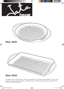 Manual de uso Jata GR33 Sartén