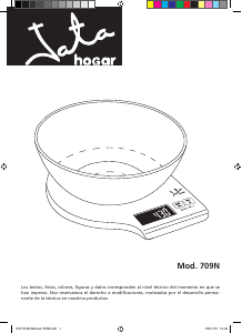 Handleiding Jata 709N Keukenweegschaal